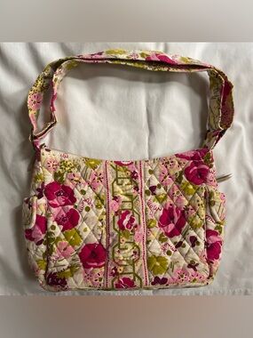 Vera Bradley Crossbody Purse, Make Me Blush Pink Floral
